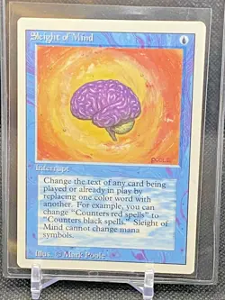Sleight of Mind Revised 3rd Edition Blue Rare MTG LP/EX - Image 1
