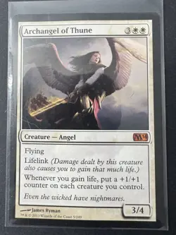 Archangel of Thune NM M14 MTG English Regular Life Gain Angel - Image 3