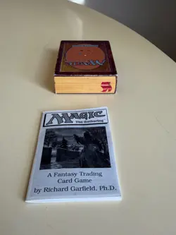 RARE MTG ORIGINAL ALPHA EMPTY STARTER DECK BOX + INSTRUCTIONS - Image 3