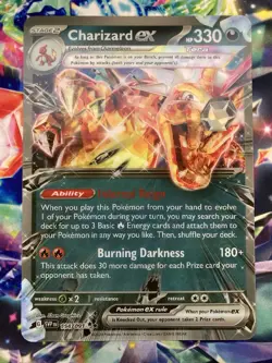 Charizard ex 196 054/091 Promo Jumbo Oversized Lenticular Card - Image 1