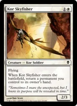 Light Play x 1 Kor Skyfisher - Foil Zendikar - Image 1