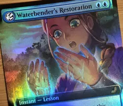 X 1 Waterbender's Restoration NM-M Foil TLE 183 Avatar: Last Airbender MTG Magic - Image 1