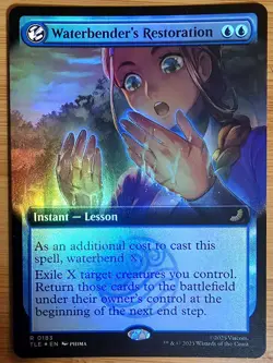 X 1 Waterbender's Restoration NM-M Foil TLE 183 Avatar: Last Airbender MTG Magic - Image 2