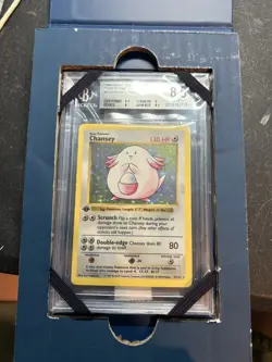 Pokemon Chansey Base Set Shadowless 1st Edition Holo Rare BGS 8.5 - Image 3