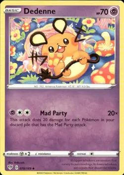 DEDENNE 078/189 DARKNESS ABLAZE UC POKEMON SHIBUZOH. - Image 1