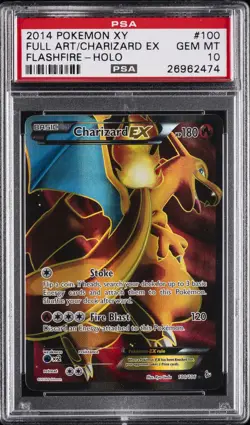 2014 POKEMON XY FLASHFIRE #100 FULL ART/CHARIZARD EX PSA 10 - Image 1