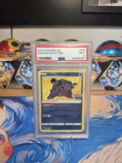PSA 9 Radiant Blastoise 018/078 Pokemon GO Holo - Image 1