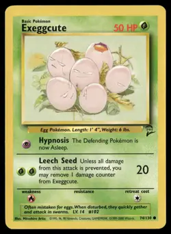 Exeggcute 74/130 Common Base Set 2 Pokemon Lightly Played - Image 1