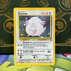 Chansey 003/130 Base Set 2 Holo Rare Pokemon TCG Card LP - Image 1
