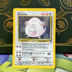 Chansey 003/130 Base Set 2 Holo Rare Pokemon TCG Card LP - Image 3