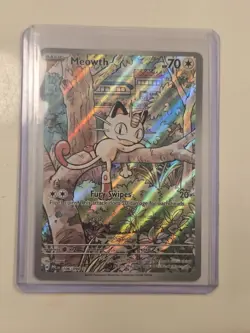 Meowth 106/094 Illustration Rare Phantasmal Flames Pokemon Near Mint - Image 1