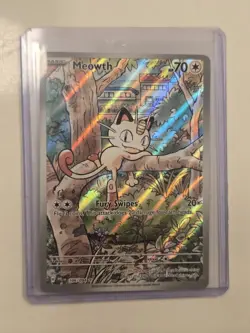 Meowth 106/094 Illustration Rare Phantasmal Flames Pokemon Near Mint - Image 3