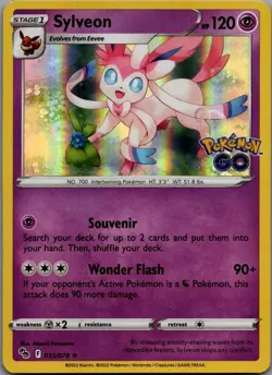 Sylveon Holo Rare Pokemon GO 035/078 NM - Image 1