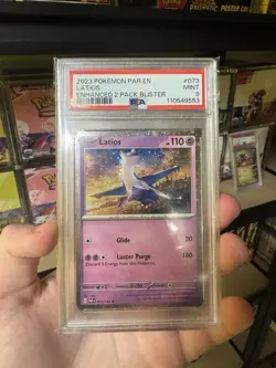 PSA 9 2024 POKEMON 073 LATIOS ENHANCED 2 PACK BLISTER COSMOS HOLO - TWO SWIRLS - Image 2