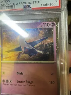 PSA 9 2024 POKEMON 073 LATIOS ENHANCED 2 PACK BLISTER COSMOS HOLO - TWO SWIRLS - Image 4