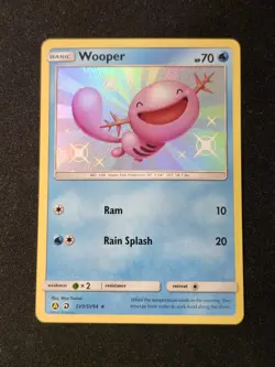Pokemon TCG Wooper Hidden Fates SV9/SV94 Holo Shiny Holo Rare NM+ - Image 1