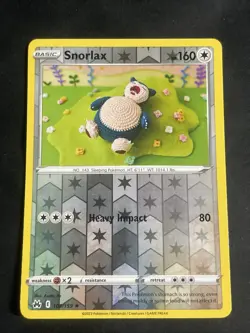Snorlax 109/159 Rare Crown Zenith Pokemon Reverse Holo Near Mint - Image 1