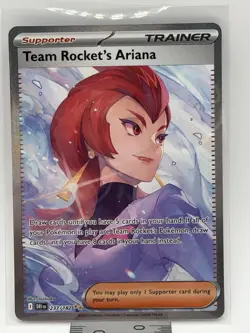 Pokemon Team Rocket's Ariana 237/182 Destined Rivals Holo Rare Trainer - Image 1