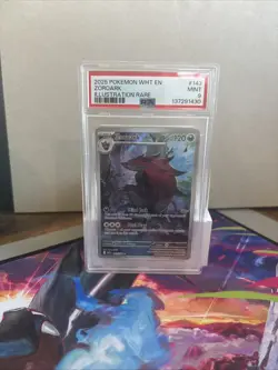 Pokemon TCG Zoroark #143/086 White Flare Illustration Rare PSA 9 - Image 1