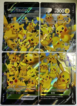 Pikachu V-Union SwSH Black Star Promo Set of 4 Pokemon TCG - Image 1