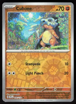 Cubone 076/159 Common Journey Together Pokemon Reverse Holo Near Mint - Image 1