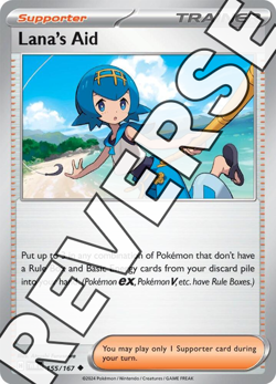 Lana's Aid 155/167 Sv06: Twilight Masquerade Reverse Holo - Pokemon TCG - NM - Image 1