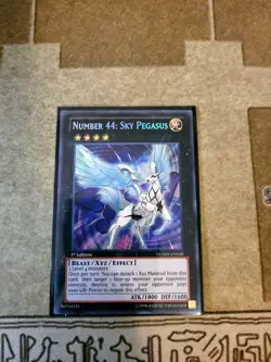 YUGIOH TCG NUMBER 44: SKY PEGASUS NUMH-EN028 SECRET 1ST EDITION - Image 1