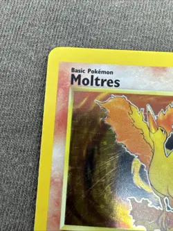 1999 Fossil Pokemon Card Moltres 12/62 Holo Rare MP - Image 3