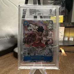 Bandai Monkey D. Luffy OP11-118 A Fist of Divine Speed Manga Foil SEC BGS 9 - Image 1
