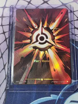 Riftbound Fury Rune EPIC Single CARD SFD - League Of Legends - Image 1
