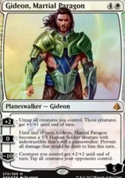 MTG Gideon, Martial Paragon - Foil, Amonkhet, Moderately Played, English - Image 1