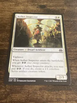 Aether Inspector 3/184 Aether Revolt Magic The Gathering MTG C9475* - Image 1