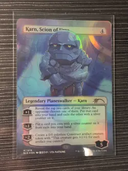 Karn, Scion of Urza Rainbow Foil, Near Mint Condition, MTG Secret Lair - Image 1