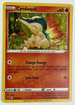 Pokemon TCG - Cyndaquil - Black Star Promo - 2022 SWSH221 Spring Collector Chest - Image 2