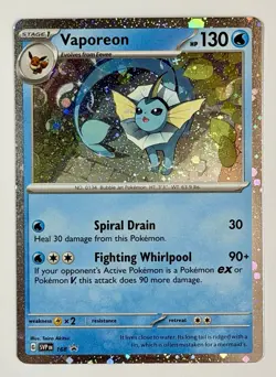 Pokemon TCG - Vaporeon - SVP 168 - 2025 S&V: Black Star Promo - Cosmo Holo - Image 1