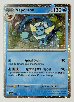 Pokemon TCG - Vaporeon - SVP 168 - 2025 S&V: Black Star Promo - Cosmo Holo - Image 3