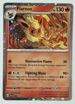 Pokemon TCG - Flareon - SVP 167 - 2025 S&V: Black Star Promo - Cosmo Holo - Image 1