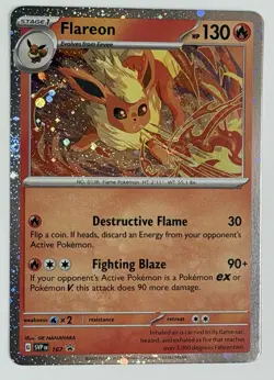 Pokemon TCG - Flareon - SVP 167 - 2025 S&V: Black Star Promo - Cosmo Holo - Image 2