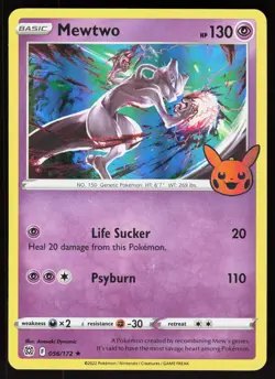 Mewtwo 056/172 Holo Promo Trick or Trade BOOster Pokemon Holo Lightly Played - Image 1