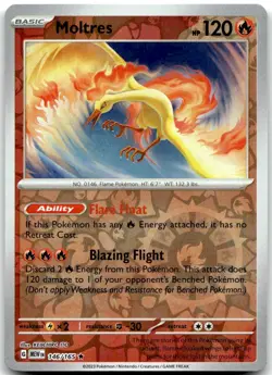 Pokemon Moltres Scarlet & Violet 151 MEW #146/165 Rare Reverse Holo NM - Image 1