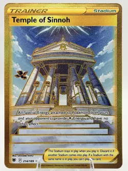 Pokemon Temple of Sinnoh SECRET RARE HOLO Trainer 214/189 Swsh10 2022 NM - Image 1