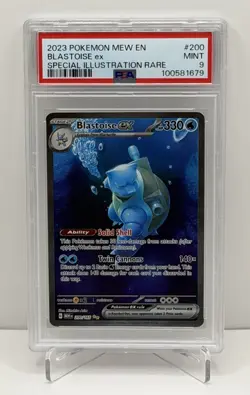 🔥2023 Pokemon MEW EN 151 Blastoise EX Special Illustration Rare #200 PSA 9!🔥 - Image 1