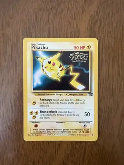 Pikachu #4 WB Black Star Promo Pokemon the First Movie 1999 WOTC LP+ - Image 3