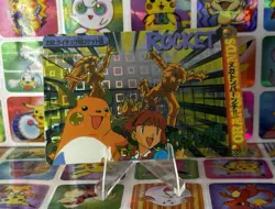 Pokemon Pikachu Holo Prism Vintage Pocket Monsters Vending Sticker 1998 Bandai - Image 3