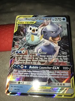 💰FLAWLESS!! Pokemon TCG Cosmic Eclipse Blastoise & Piplup GX 38/236 Tag Team - Image 4