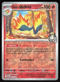Ethan's Quilava 033/182 Common Destined Rivals Pokemon Near Mint - Image 1