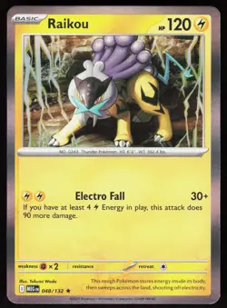 Raikou 048/132 Rare Mega Evolution Pokemon Holo Near Mint - Image 1