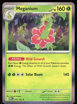 Meganium 010/132 Rare Mega Evolution Pokemon Holo Near Mint - Image 1
