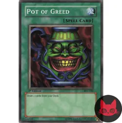 Yugioh Pot of Greed SYE-040 Common 1st Edition LP - Image 1