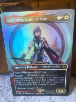 Lightning, Army of One (0320) (Borderless) Final Fantasy Foil - Image 1
